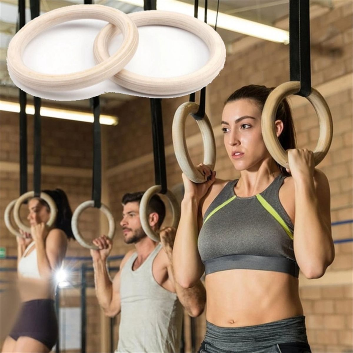 Gymnastic Ring Wood - Offerta estiva: 2 anelli da ginnastica