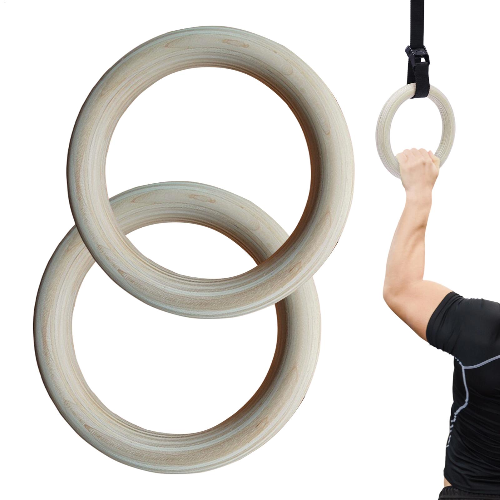 Gymnastic Ring Wood - 2 pezzi/paia anelli da ginnastica portatili